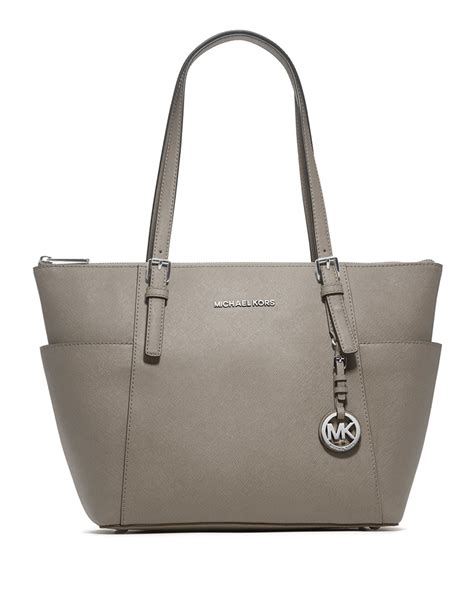 michael kors black and grey large tote|Michael Kors saffiano tote bag.